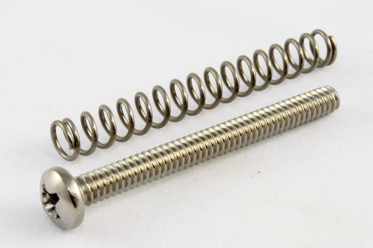 Allparts Bridge Length Screws for Bass, Stainless Steel, #6-32 x 1-1/2" (38mm)
