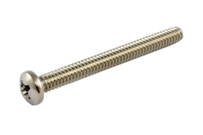 Allparts Bridge Length Screws for Bass, Stainless Steel, #6-32 x 1-1/2