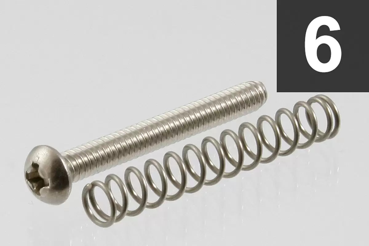 Allparts Steel Bridge Length Screws with springs for T. guitar