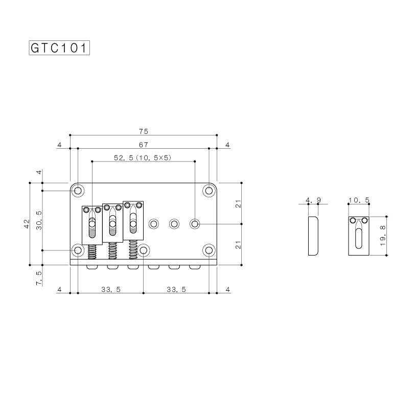 GOTOH GTC101 Technical Drawing