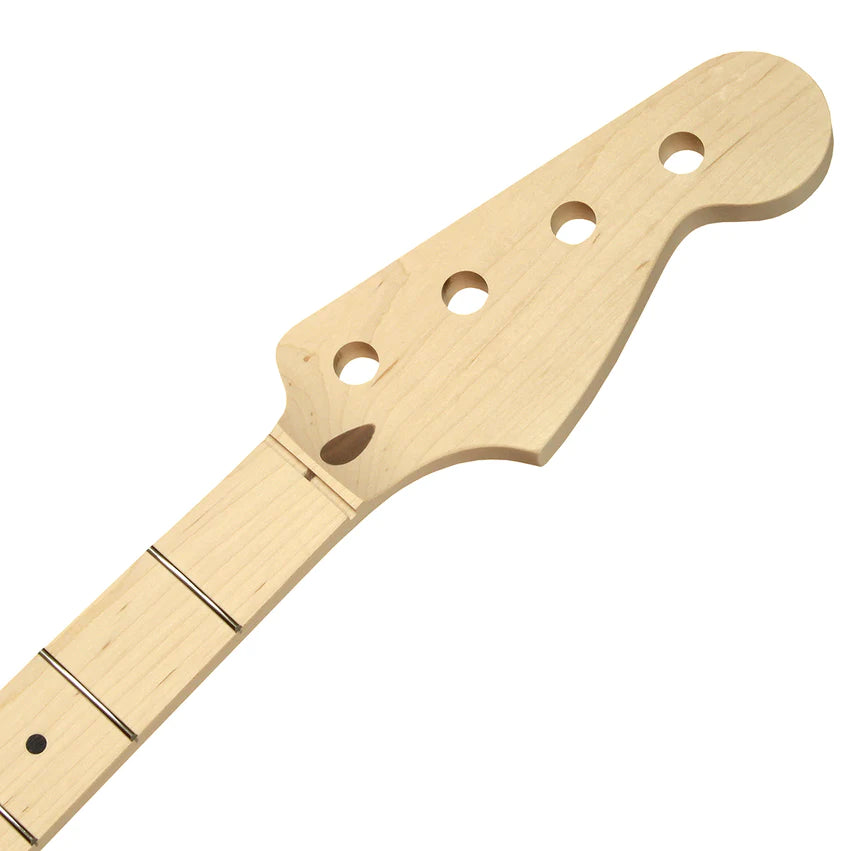 Jazz Bass Replacement Neck, No Finish, Maple
