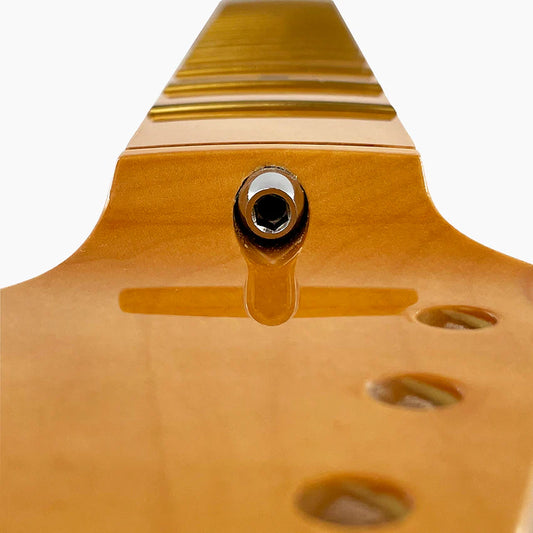 Allparts Large Headstock Stratocaster Neck, 10" Radius, Solid Maple, with Finish