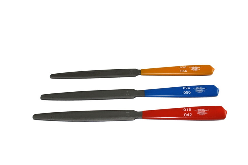 Allparts Nut Slotting File Set (3 pcs) Gauged for Guitar