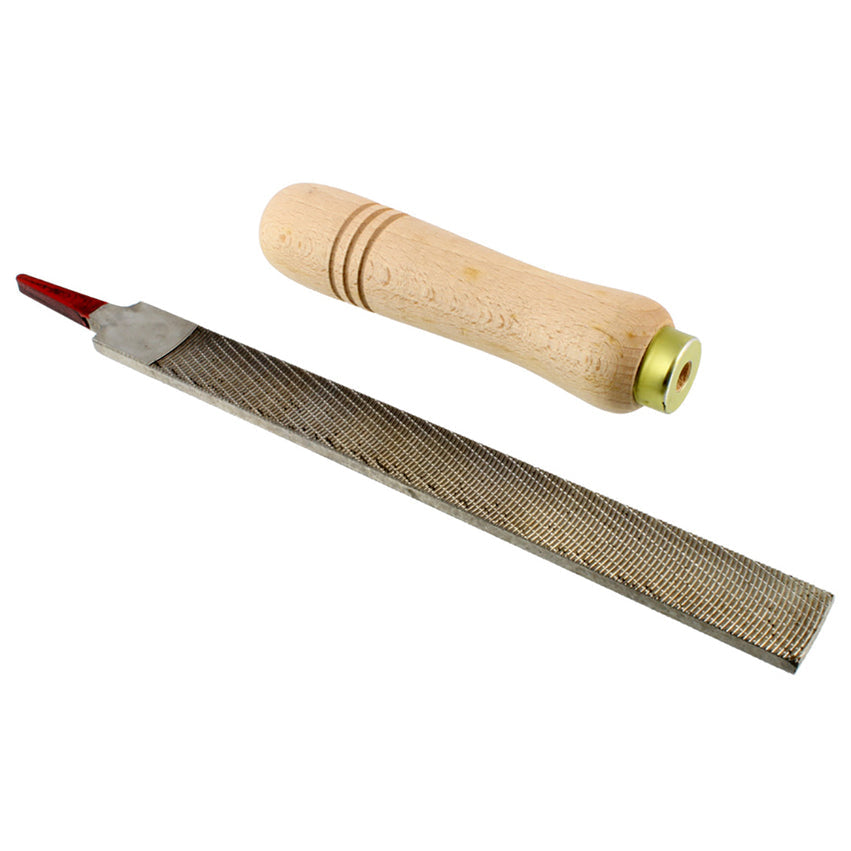Allparts Wood Carving File, Flat, 20 x 200mm, with Wooden Handle