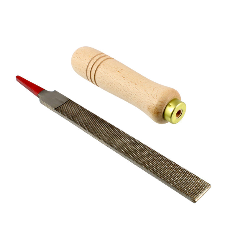 Allparts Wood Carving File, Flat, 16mm x 150mm, with Wooden Handle