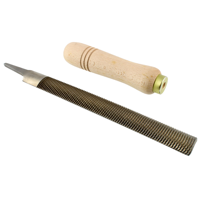 Allparts Wood Carving File, Curved, 21mm x 200mm, with Wooden Handle