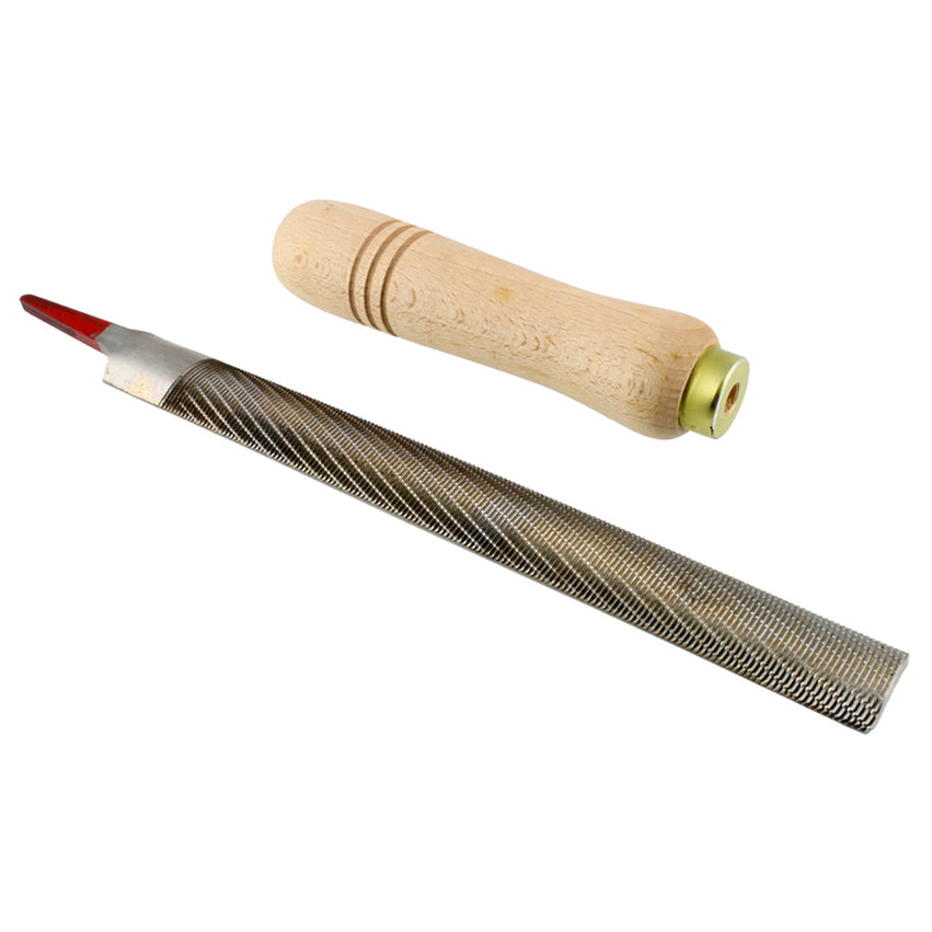 Allparts Wood Carving File, Curved, 21mm x 200mm, with Wooden Handle