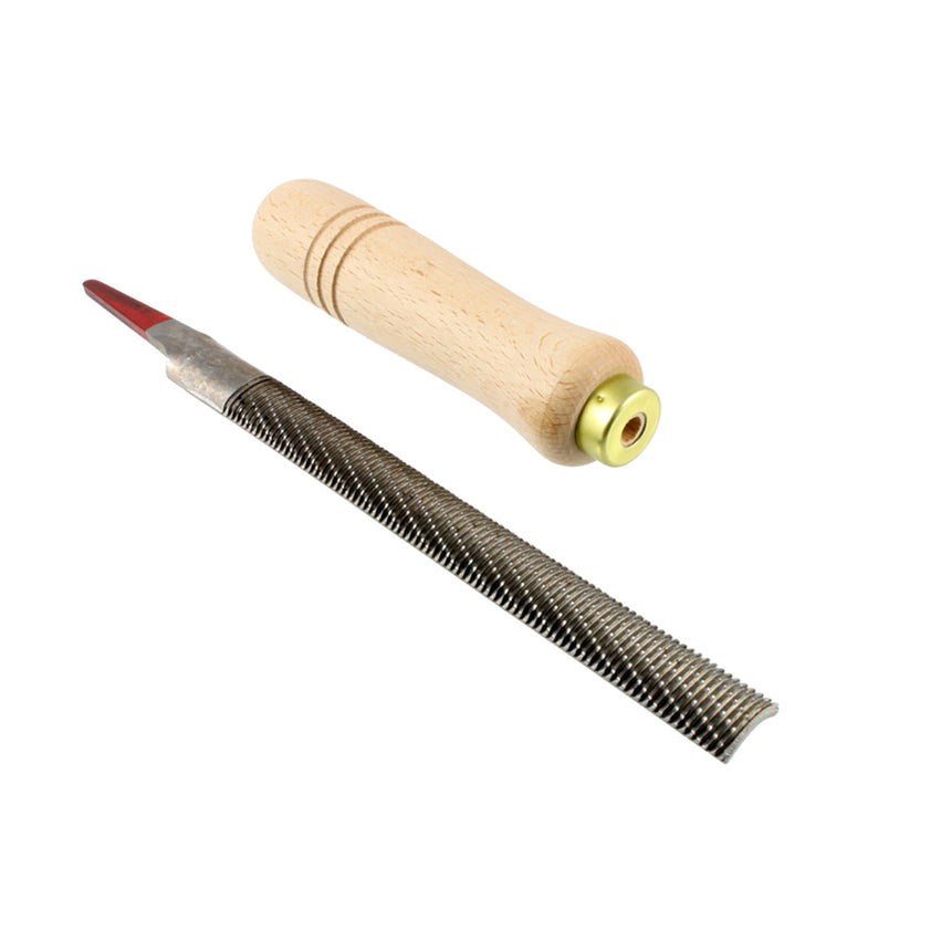 Allparts Wood Carving File, Curved, 15mm x 200mm, with Wooden Handle