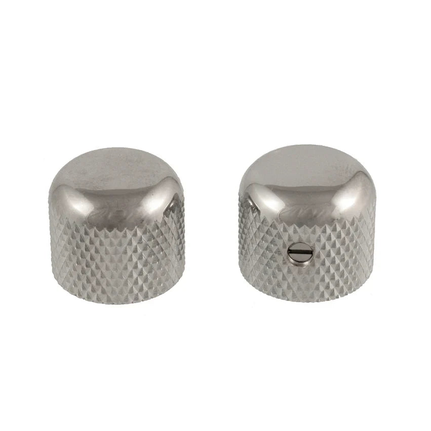 Allparts Short Metal Dome Knobs, Fits USA Split Shaft Pots, Pack of 2