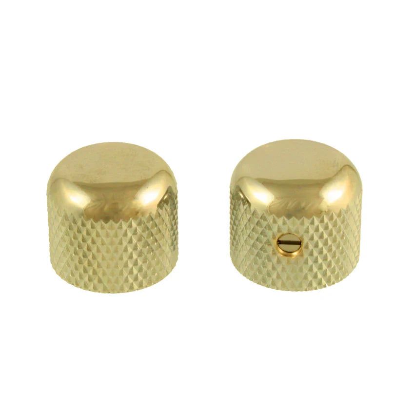Allparts Short Metal Dome Knobs, Fits USA Split Shaft Pots, Pack of 2