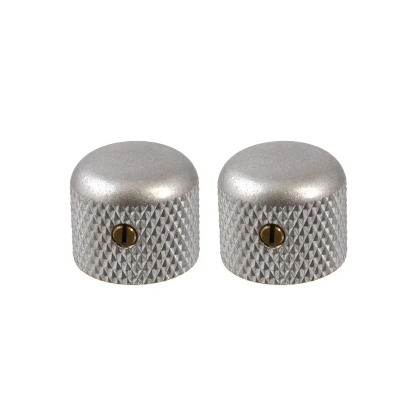 Allparts Short Metal Dome Knobs, Fits USA Split Shaft Pots, Pack of 2