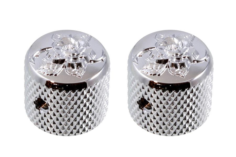 Engraved Gotoh Short Dome Knobs, Fits USA Split Shaft pots, Pair