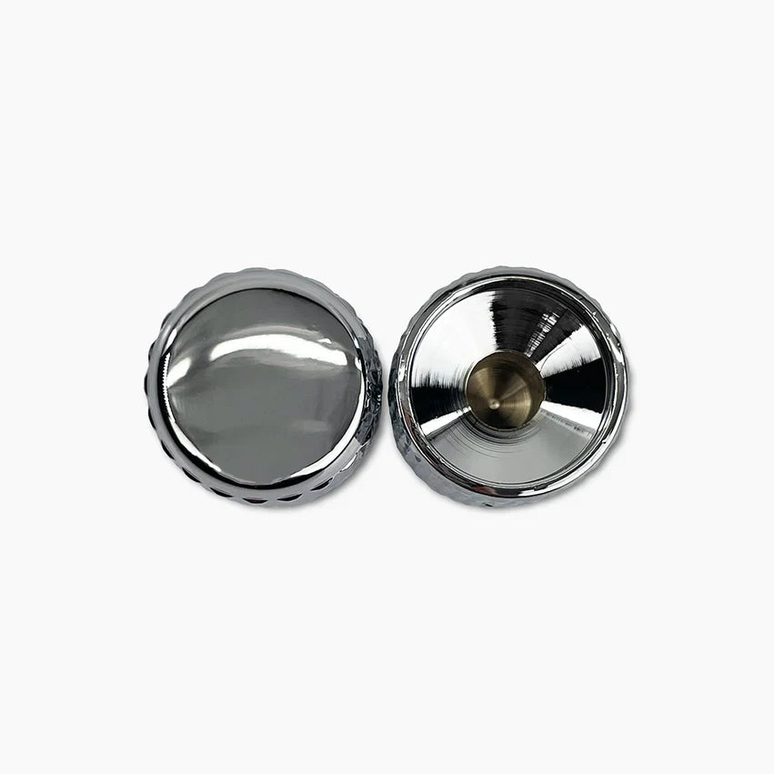 Allparts Heavy Knurl Metal Barrel Knobs,  Fits USA Solid Shaft Pots