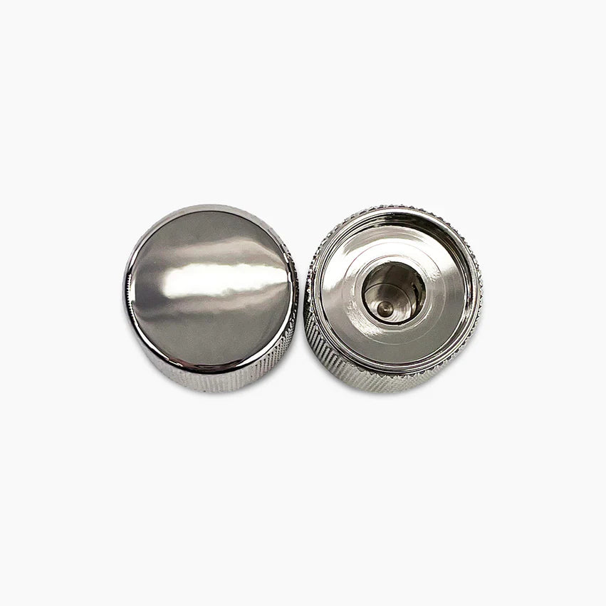 Allparts Metal Barrel Knobs, Fits USA Solid Shaft Pots