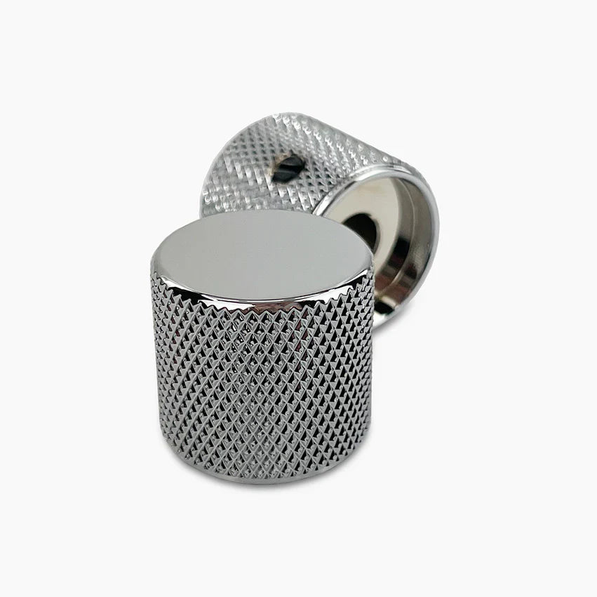 Allparts Metal Barrel Knobs, Fits USA Solid Shaft Pots