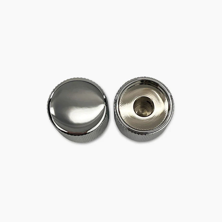 Allparts Metal Barrel Knobs, Fits USA Solid Shaft Pots