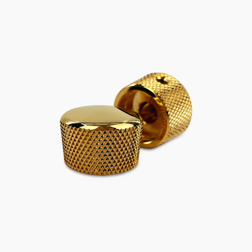 Allparts Metal Cupcake Knobs, Pair, Fits USA solid shaft pots