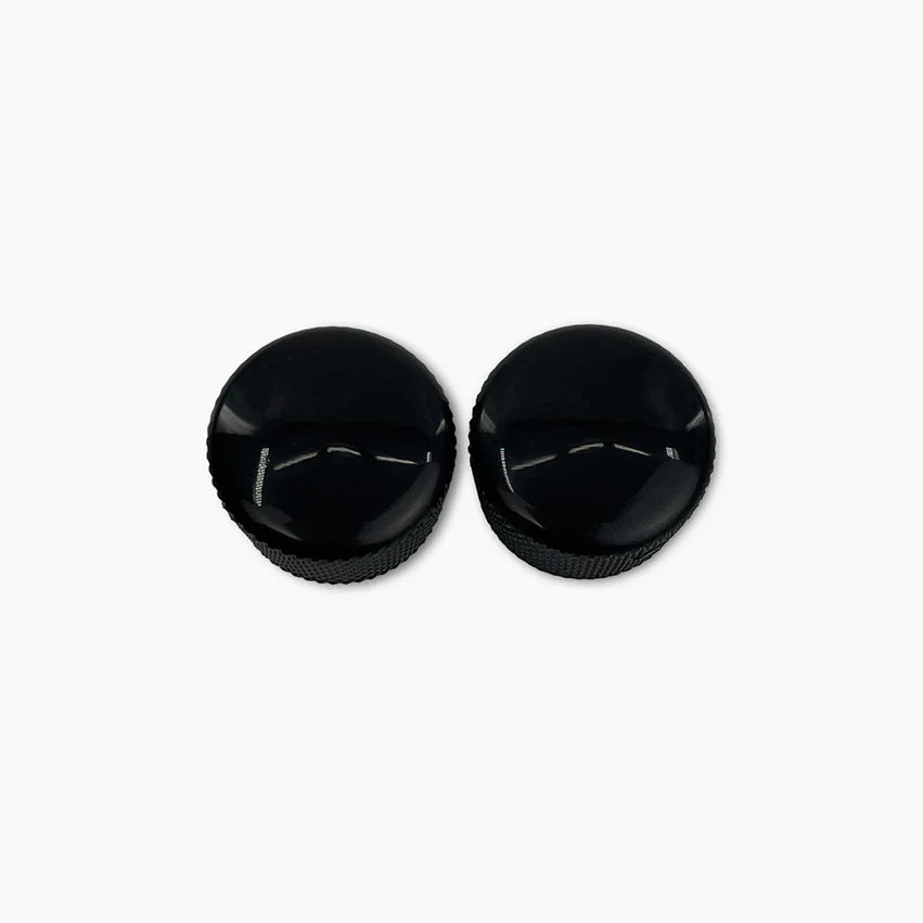 Allparts Metal Cupcake Knobs, Pair, Fits USA solid shaft pots