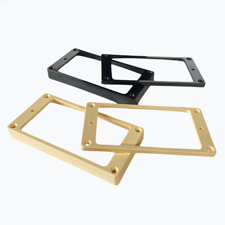 Allparts Humbucking Pickup Rings, Slanted, Flat Underside, Plastic, Set of 2