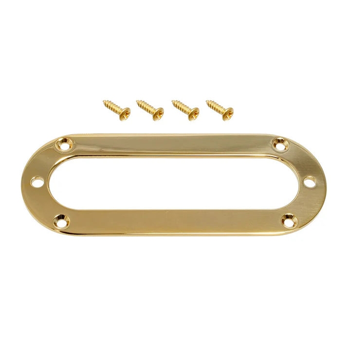 ABM Metal Pickup Mounting Ring for Strat Sized Pickup, Oval, Gold