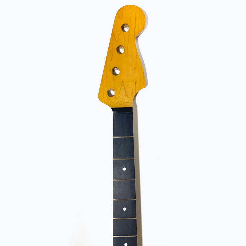 Allparts Replacement Neck for P Bass with Ebony Fingerboard, with Finish, Top