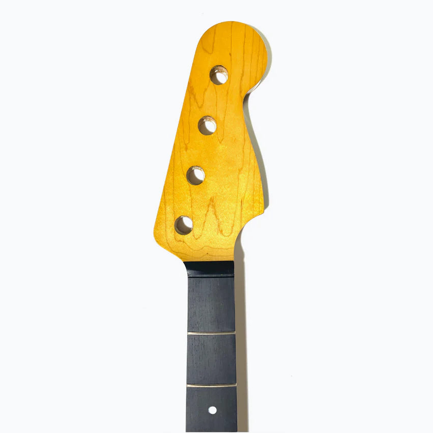Allparts Replacement Neck for P Bass with Ebony Fingerboard, with Finish, Headstock
