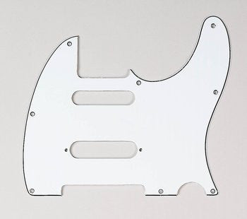 Allparts Pickguard for Tele, Cut for Strat Pickup in Middle, 8 Screwholes