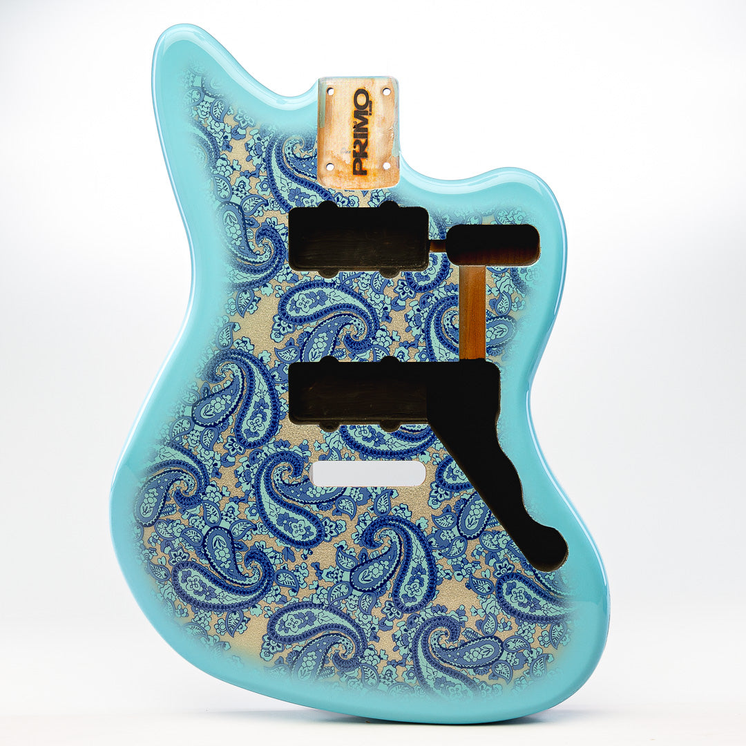 Primo Replacement Jazzmaster Body, Blue Paisley