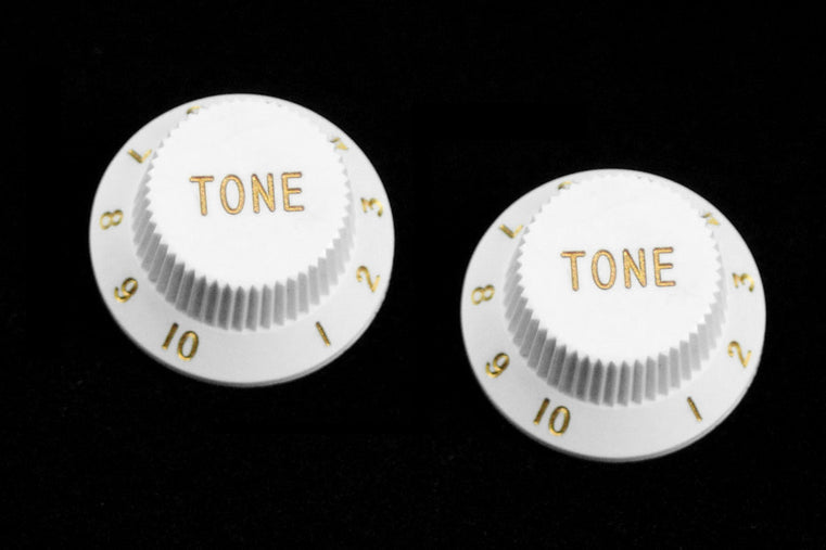 Allparts Tone Knobs for Strat, Plastic, Set of 2