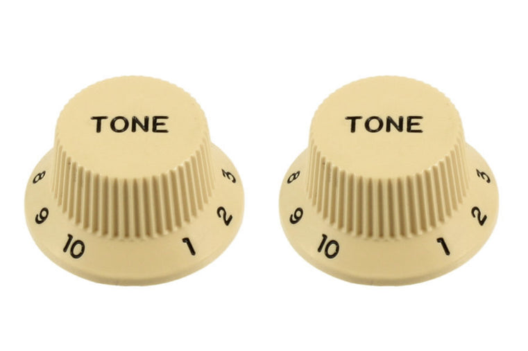 Allparts Tone Knobs for Strat, Plastic, Set of 2