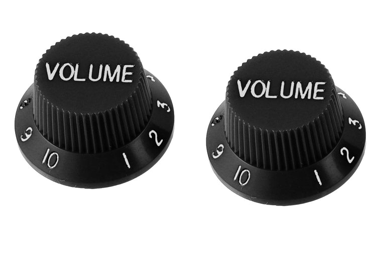 Allparts Volume Knobs for Strat, Plastic, Pack of 2