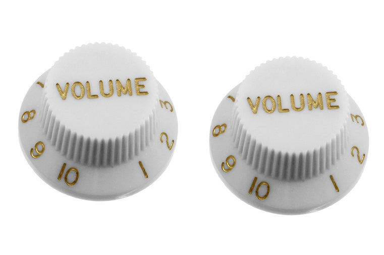 Allparts Volume Knobs for Strat, Plastic, Pack of 2