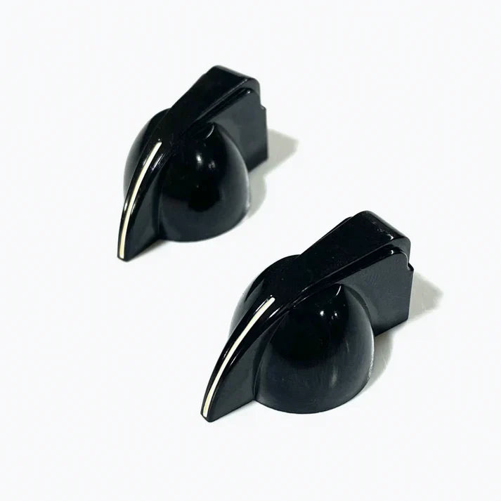 Allparts Chicken Head Pointer Knobs, with Set Screw, Black, Pack of 2