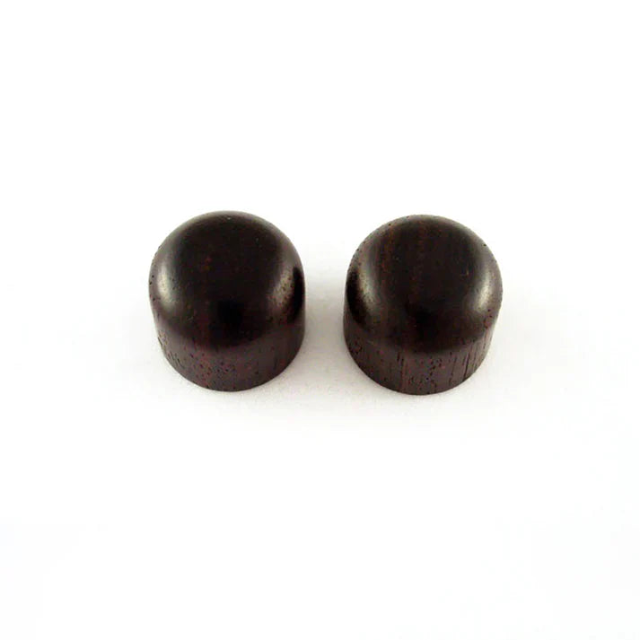 Allparts Wooden Dome Knobs, Set of 2, Push-On, Rosewood