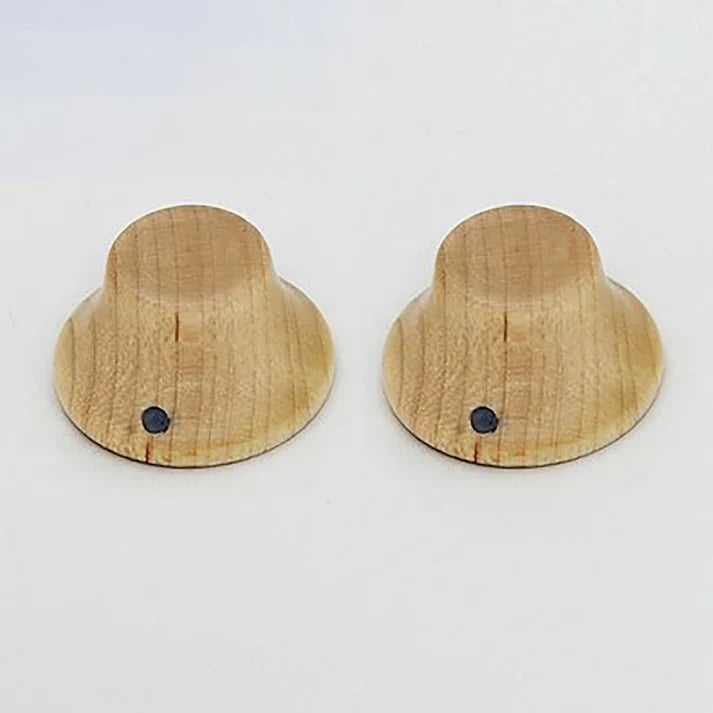 Allparts Wooden Bell Knobs, Set of 2, Push On