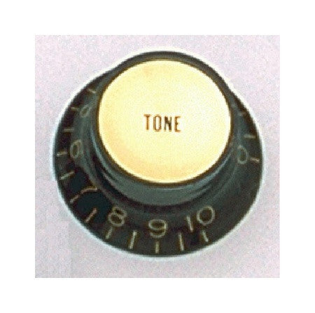 Allparts Reflector Cap Tone Knobs with Gold Inserts, Pack of 2