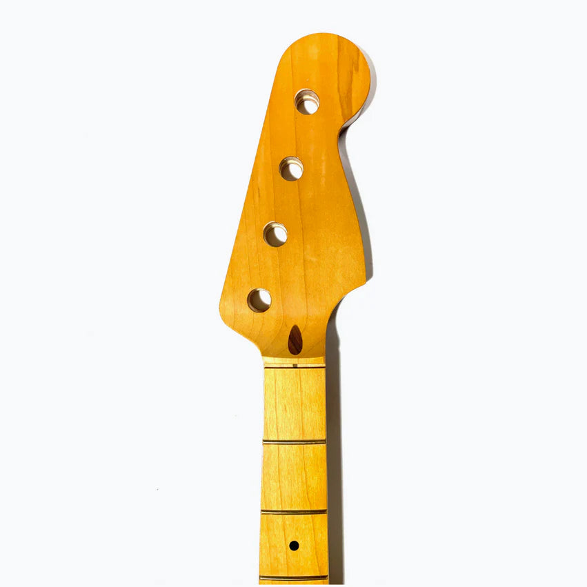 Allparts Replacement Neck for P-Bass, Solid Maple, With Finish, Headstock