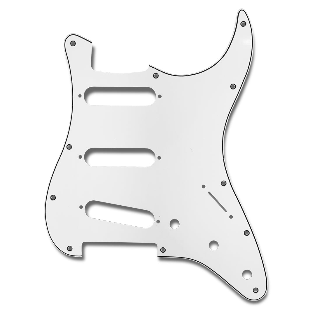 Primo Pickguard for Stratocaster, S-S-S, White