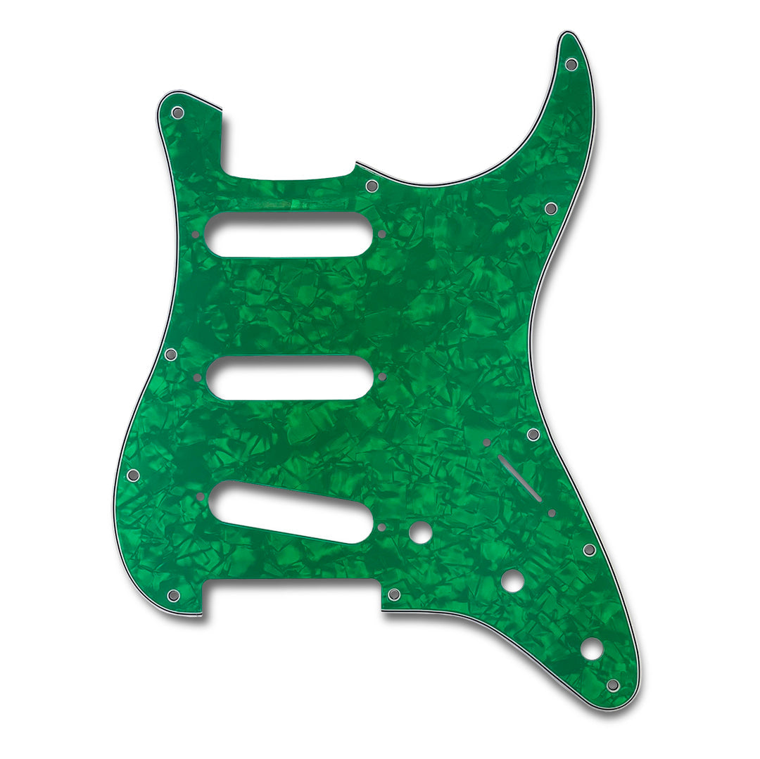 Primo Pickguard for Stratocaster, S-S-S, Green pearloid