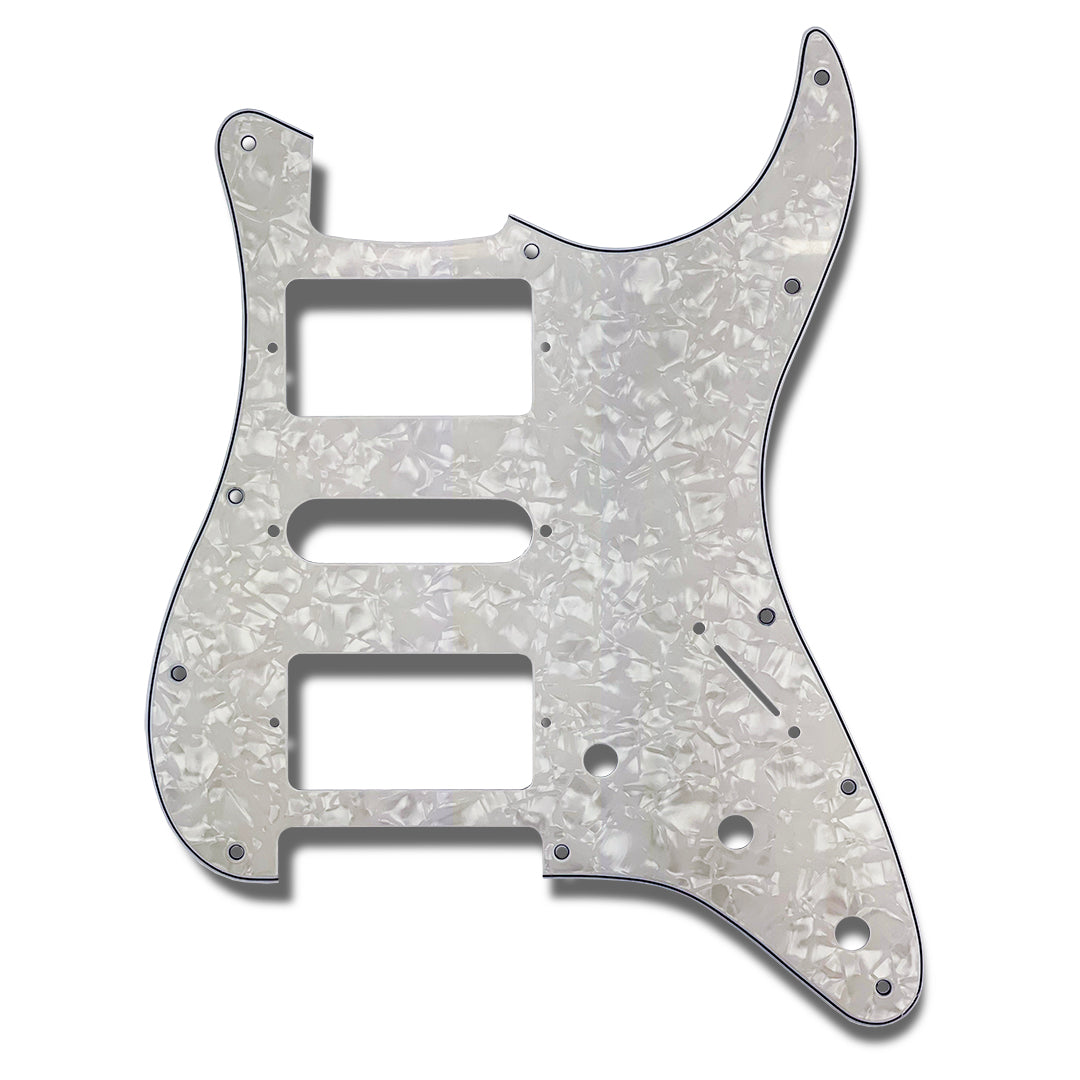 Primo Pickguard for Stratocaster, H-S-H, White Pearloid