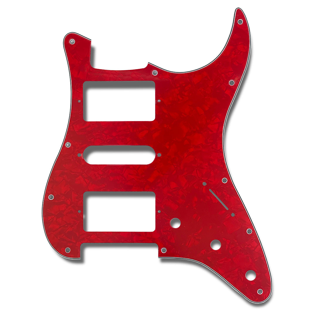 Primo Pickguard for Stratocaster, H-S-H, Red Pearloid