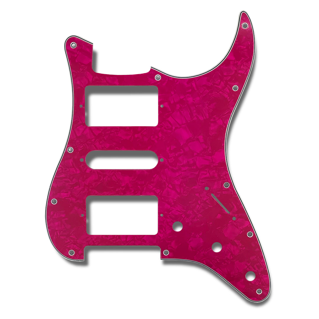 Primo Pickguard for Stratocaster, H-S-H, Pink Pearloid
