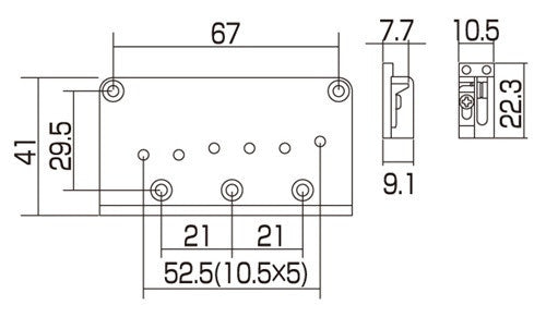Allparts SB-5108-010 12 String Non-Tremolo Bridge