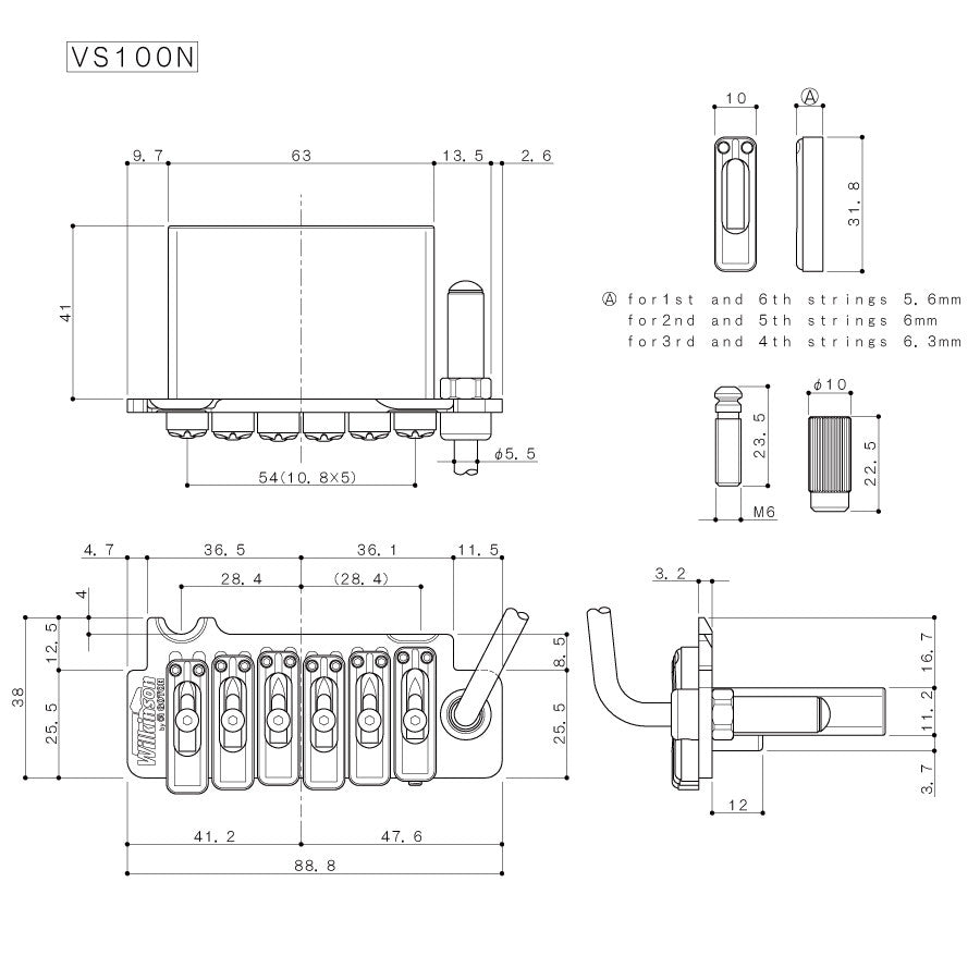 Allparts SB-5310 Wilkinson Licensed by Gotoh VS100N Tremolo