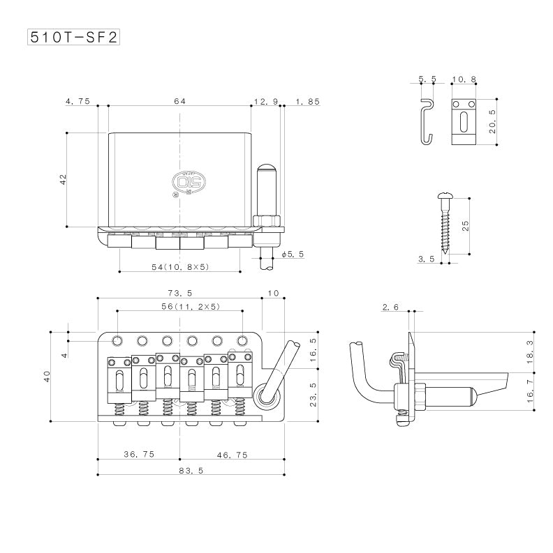 Allparts SB-5325 Gotoh 510T-SF2 Tremolo