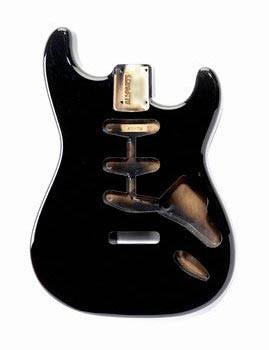 Guitar body - replacement body for Strat - finished - black