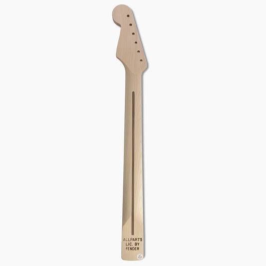 Allparts Replacement Neck for Strat, Solid Maple, No Finish, 21 frets, Back