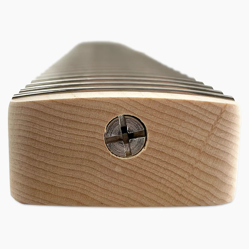 Allparts Replacement Vee Profile Neck for Strat, Solid Maple, No Finish, Heel