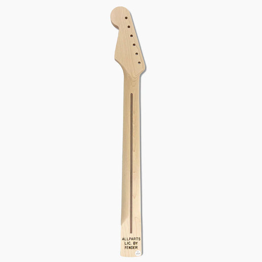 Allparts Replacement Neck for Strat, Solid Maple, No finish, 22 fret, Back
