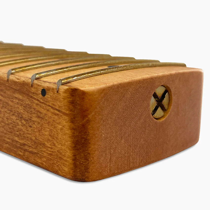 Allparts Replacement Satin Finish Neck for Strat, Solid maple, 21 tall frets, 10 inch radius, Aged-Look, Angled Heel